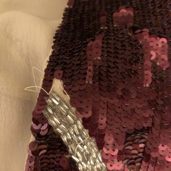 Hand-Embellished Needle & Thread Contour Ornate Long Sleeve Dress - Picture 8 of 8